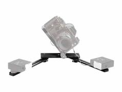 FOTOGRAFIA - Flash & On-Camera Light - Accessori - Slitte, Snodi, Staffe e Sostegni 9850330 330B - Supporto per 2 Flash Macro Nero