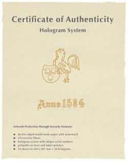 TECH - Carta per Stampanti - Carta per Stampanti a Sublimazione 9826023 Certificato di autenticità A4x25 - 10 640 397